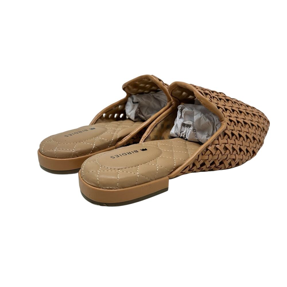 Birdies The Phoebe Woven Mule Flats Rattan‎ Faux Leather Tan Size US 5.5 - Picture 7 of 14